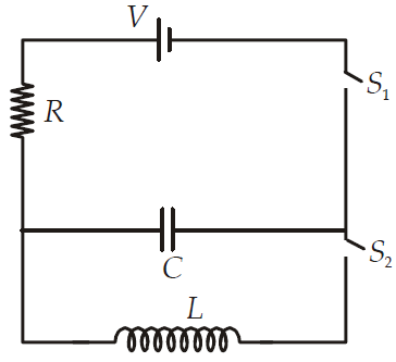 LCR circuit with open switches